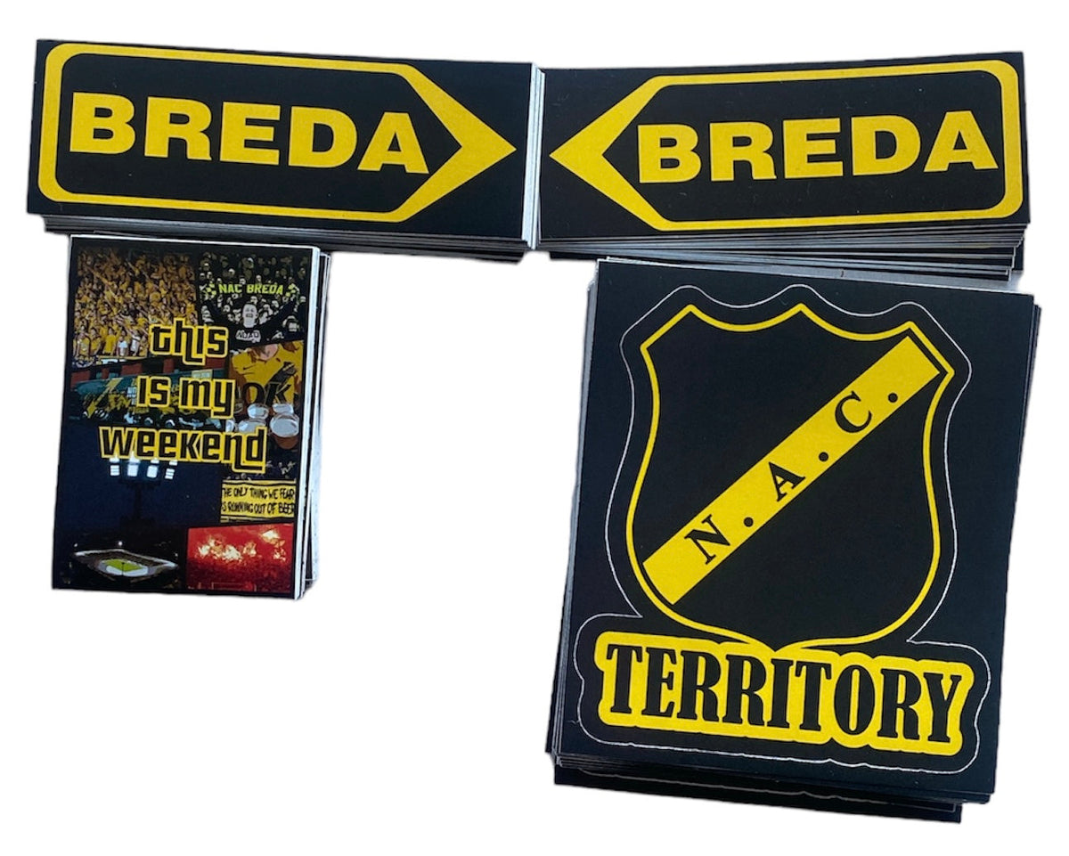 NACsfeer Awaydays collectie met NAC stickers en fanartikelen voor uitwedstrijden
