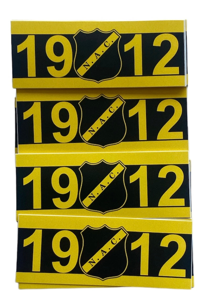 Kleine NAC Breda 1912 stickers 8x3 cm met officieel clublogo van NACsfeer